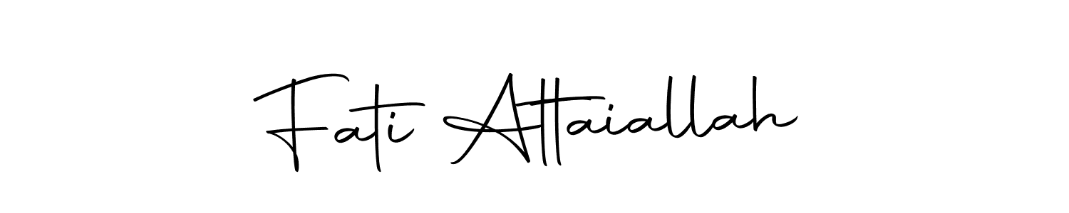 Make a beautiful signature design for name Fati Attaiallah. Use this online signature maker to create a handwritten signature for free. Fati Attaiallah signature style 10 images and pictures png