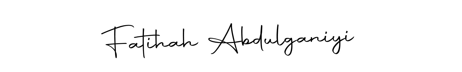 Use a signature maker to create a handwritten signature online. With this signature software, you can design (Autography-DOLnW) your own signature for name Fatihah Abdulganiyi. Fatihah Abdulganiyi signature style 10 images and pictures png