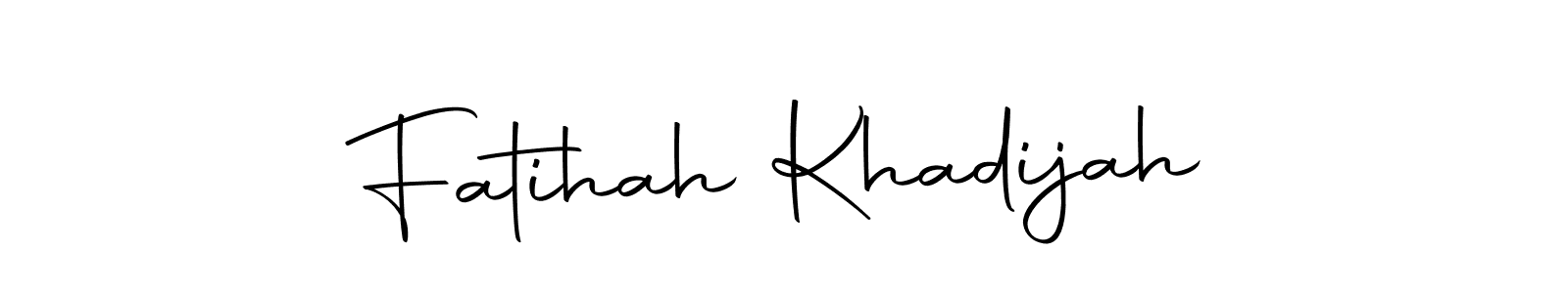 Similarly Autography-DOLnW is the best handwritten signature design. Signature creator online .You can use it as an online autograph creator for name Fatihah Khadijah. Fatihah Khadijah signature style 10 images and pictures png