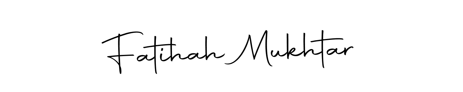Create a beautiful signature design for name Fatihah Mukhtar. With this signature (Autography-DOLnW) fonts, you can make a handwritten signature for free. Fatihah Mukhtar signature style 10 images and pictures png