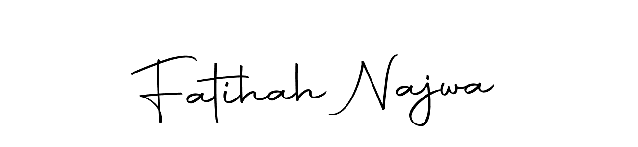 You should practise on your own different ways (Autography-DOLnW) to write your name (Fatihah Najwa) in signature. don't let someone else do it for you. Fatihah Najwa signature style 10 images and pictures png