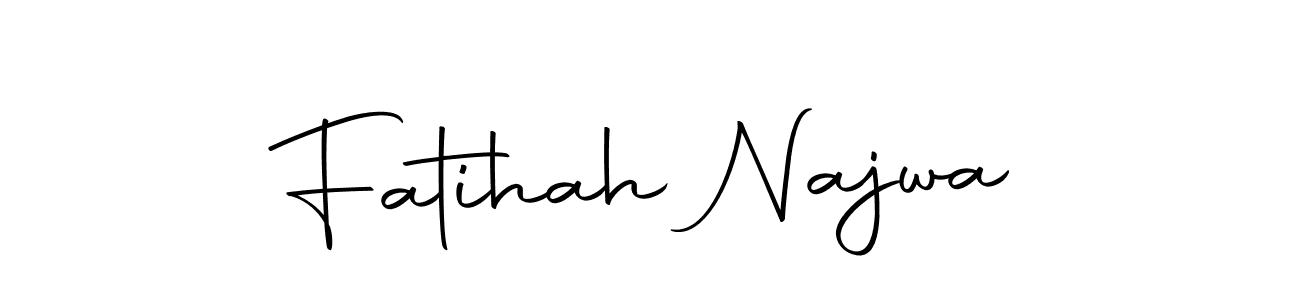 You should practise on your own different ways (Autography-DOLnW) to write your name (Fatihah Najwa) in signature. don't let someone else do it for you. Fatihah Najwa signature style 10 images and pictures png