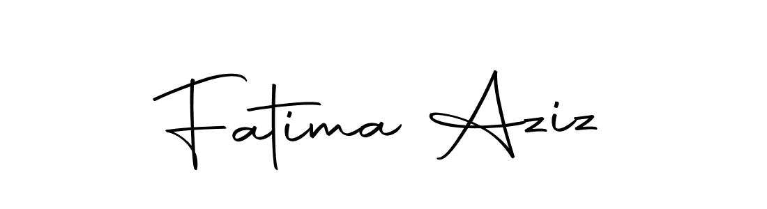 Create a beautiful signature design for name Fatima Aziz. With this signature (Autography-DOLnW) fonts, you can make a handwritten signature for free. Fatima Aziz signature style 10 images and pictures png