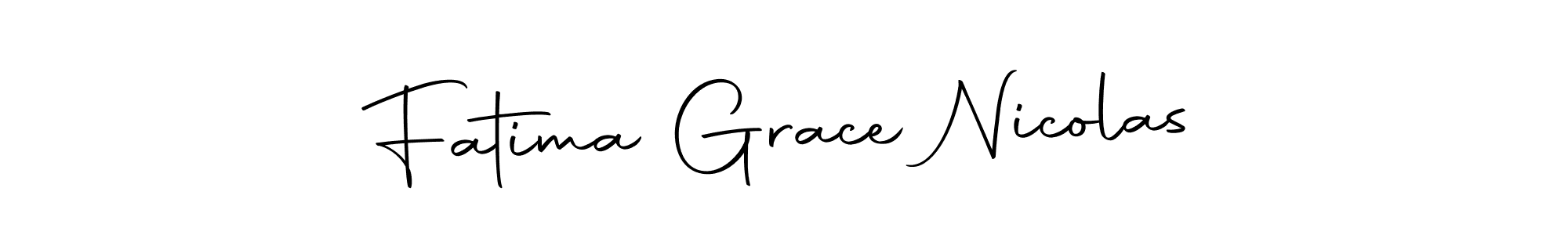 Create a beautiful signature design for name Fatima Grace Nicolas. With this signature (Autography-DOLnW) fonts, you can make a handwritten signature for free. Fatima Grace Nicolas signature style 10 images and pictures png