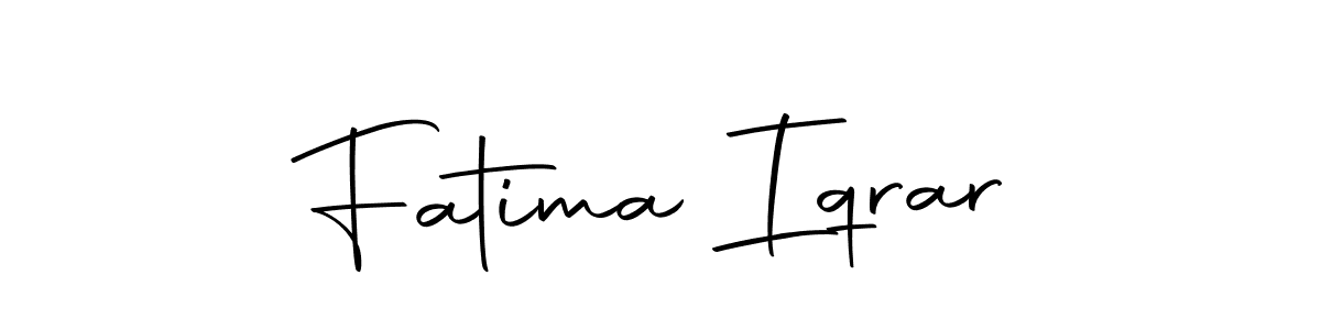 How to make Fatima Iqrar name signature. Use Autography-DOLnW style for creating short signs online. This is the latest handwritten sign. Fatima Iqrar signature style 10 images and pictures png