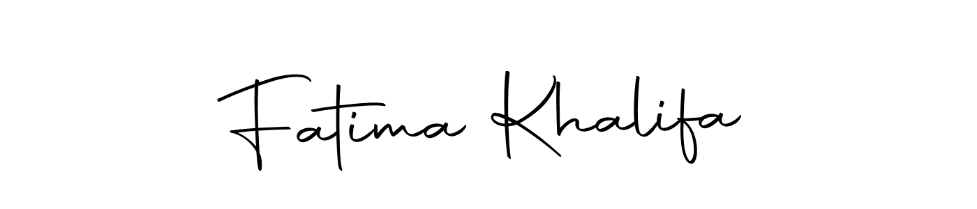 Design your own signature with our free online signature maker. With this signature software, you can create a handwritten (Autography-DOLnW) signature for name Fatima Khalifa. Fatima Khalifa signature style 10 images and pictures png
