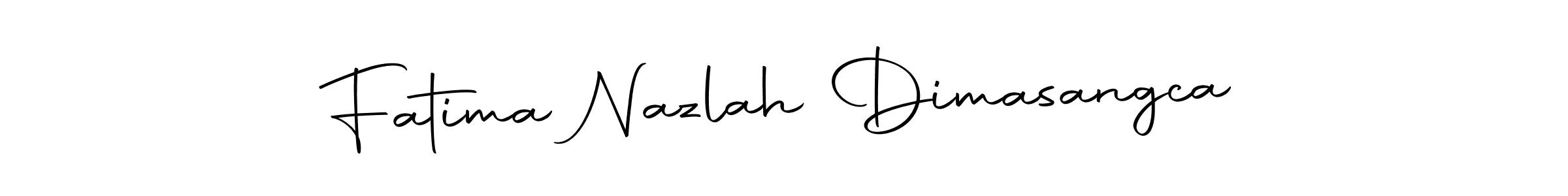 This is the best signature style for the Fatima Nazlah Dimasangca name. Also you like these signature font (Autography-DOLnW). Mix name signature. Fatima Nazlah Dimasangca signature style 10 images and pictures png