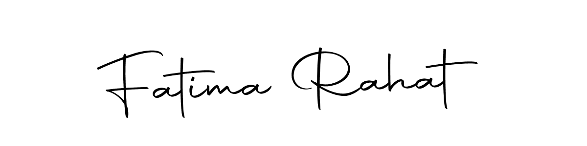 You should practise on your own different ways (Autography-DOLnW) to write your name (Fatima Rahat) in signature. don't let someone else do it for you. Fatima Rahat signature style 10 images and pictures png