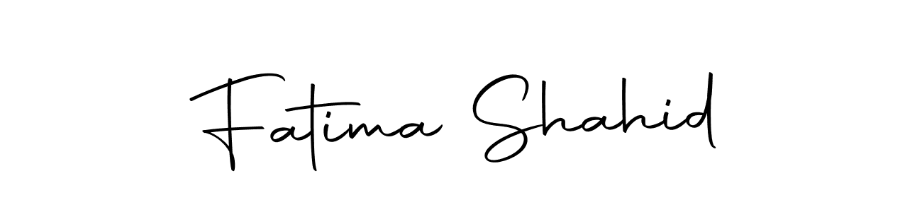 How to make Fatima Shahid name signature. Use Autography-DOLnW style for creating short signs online. This is the latest handwritten sign. Fatima Shahid signature style 10 images and pictures png