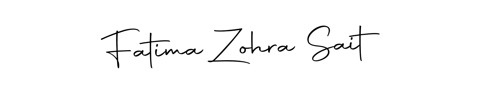 Make a beautiful signature design for name Fatima Zohra Sait. With this signature (Autography-DOLnW) style, you can create a handwritten signature for free. Fatima Zohra Sait signature style 10 images and pictures png