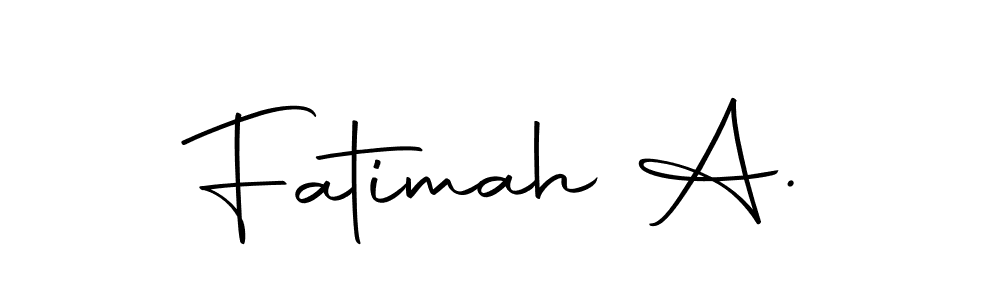 It looks lik you need a new signature style for name Fatimah A.. Design unique handwritten (Autography-DOLnW) signature with our free signature maker in just a few clicks. Fatimah A. signature style 10 images and pictures png