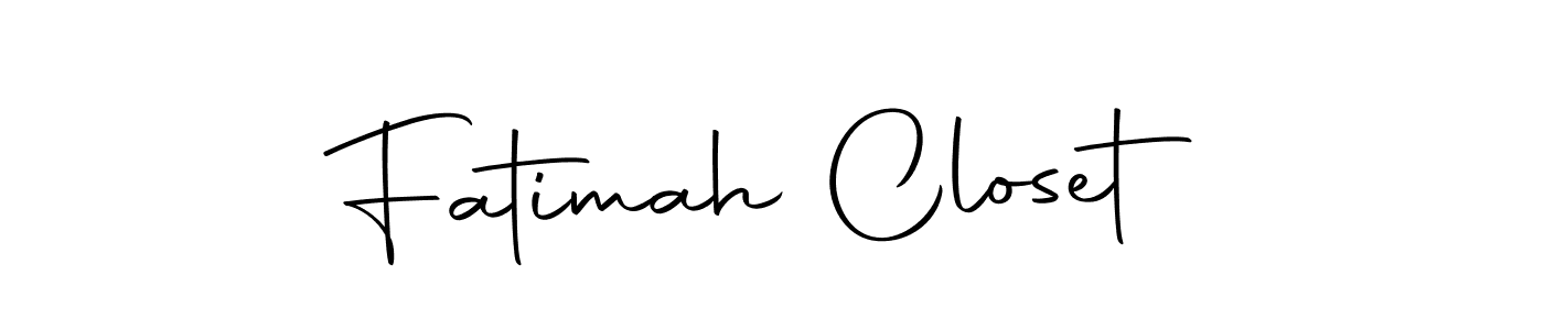 Make a short Fatimah Closet signature style. Manage your documents anywhere anytime using Autography-DOLnW. Create and add eSignatures, submit forms, share and send files easily. Fatimah Closet signature style 10 images and pictures png