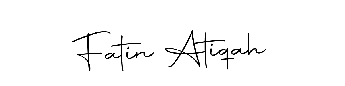 How to make Fatin Atiqah name signature. Use Autography-DOLnW style for creating short signs online. This is the latest handwritten sign. Fatin Atiqah signature style 10 images and pictures png