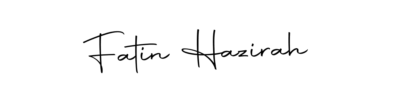 Design your own signature with our free online signature maker. With this signature software, you can create a handwritten (Autography-DOLnW) signature for name Fatin Hazirah. Fatin Hazirah signature style 10 images and pictures png