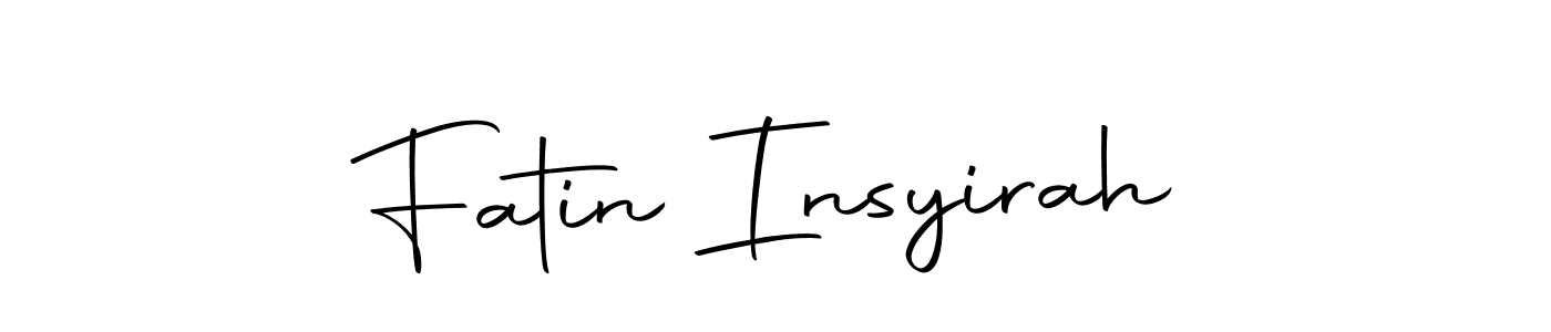 Make a beautiful signature design for name Fatin Insyirah. With this signature (Autography-DOLnW) style, you can create a handwritten signature for free. Fatin Insyirah signature style 10 images and pictures png