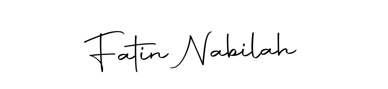 The best way (Autography-DOLnW) to make a short signature is to pick only two or three words in your name. The name Fatin Nabilah include a total of six letters. For converting this name. Fatin Nabilah signature style 10 images and pictures png