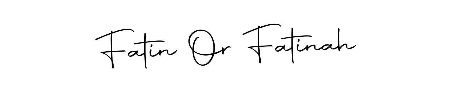 How to make Fatin Or Fatinah name signature. Use Autography-DOLnW style for creating short signs online. This is the latest handwritten sign. Fatin Or Fatinah signature style 10 images and pictures png