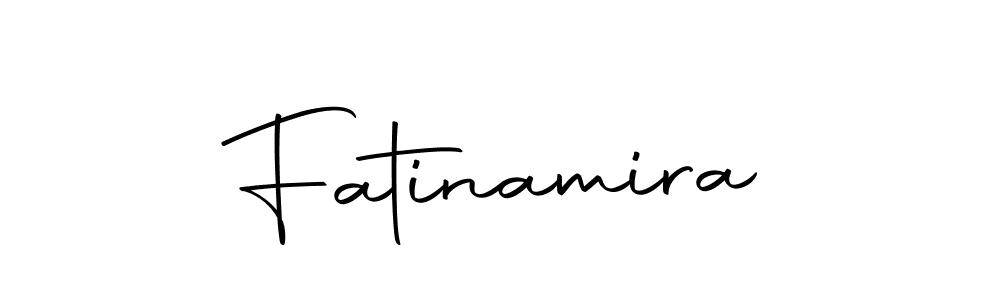 You should practise on your own different ways (Autography-DOLnW) to write your name (Fatinamira) in signature. don't let someone else do it for you. Fatinamira signature style 10 images and pictures png