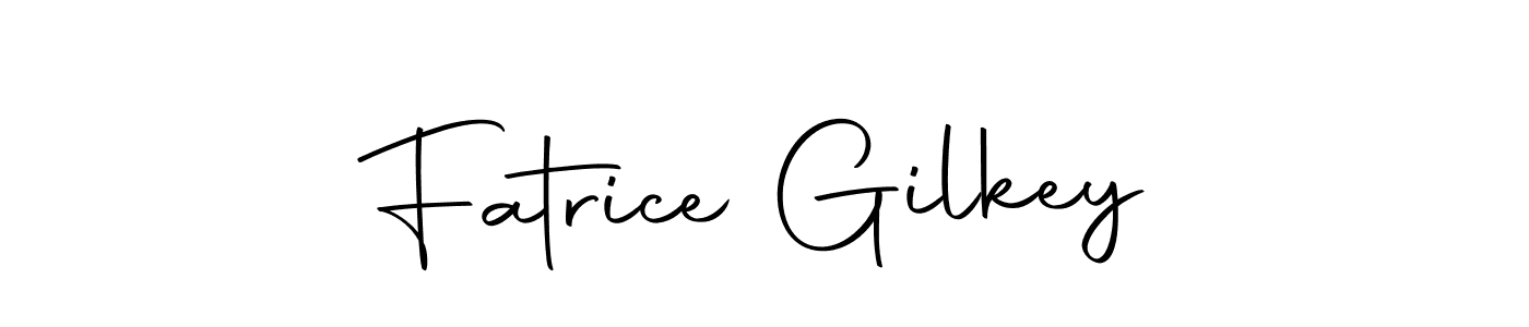 Create a beautiful signature design for name Fatrice Gilkey. With this signature (Autography-DOLnW) fonts, you can make a handwritten signature for free. Fatrice Gilkey signature style 10 images and pictures png