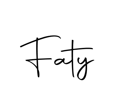 How to make Faty name signature. Use Autography-DOLnW style for creating short signs online. This is the latest handwritten sign. Faty signature style 10 images and pictures png