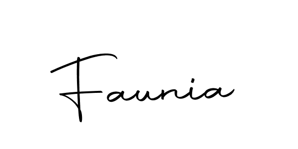 You should practise on your own different ways (Autography-DOLnW) to write your name (Faunia) in signature. don't let someone else do it for you. Faunia signature style 10 images and pictures png