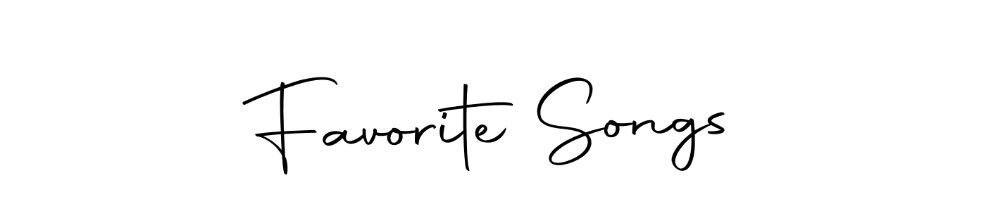 Create a beautiful signature design for name Favorite Songs. With this signature (Autography-DOLnW) fonts, you can make a handwritten signature for free. Favorite Songs signature style 10 images and pictures png