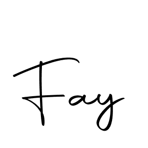 Use a signature maker to create a handwritten signature online. With this signature software, you can design (Autography-DOLnW) your own signature for name Fay. Fay signature style 10 images and pictures png