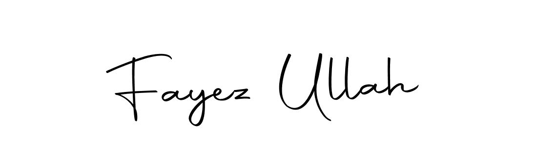 How to make Fayez Ullah name signature. Use Autography-DOLnW style for creating short signs online. This is the latest handwritten sign. Fayez Ullah signature style 10 images and pictures png