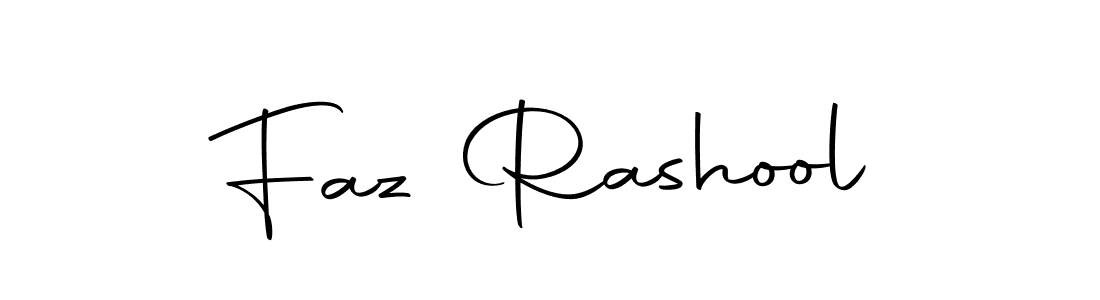 Use a signature maker to create a handwritten signature online. With this signature software, you can design (Autography-DOLnW) your own signature for name Faz Rashool. Faz Rashool signature style 10 images and pictures png
