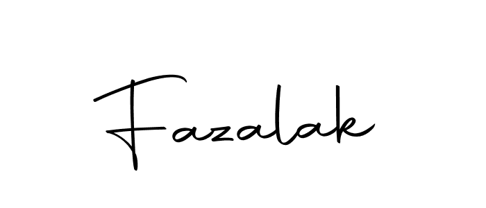 Design your own signature with our free online signature maker. With this signature software, you can create a handwritten (Autography-DOLnW) signature for name Fazalak. Fazalak signature style 10 images and pictures png