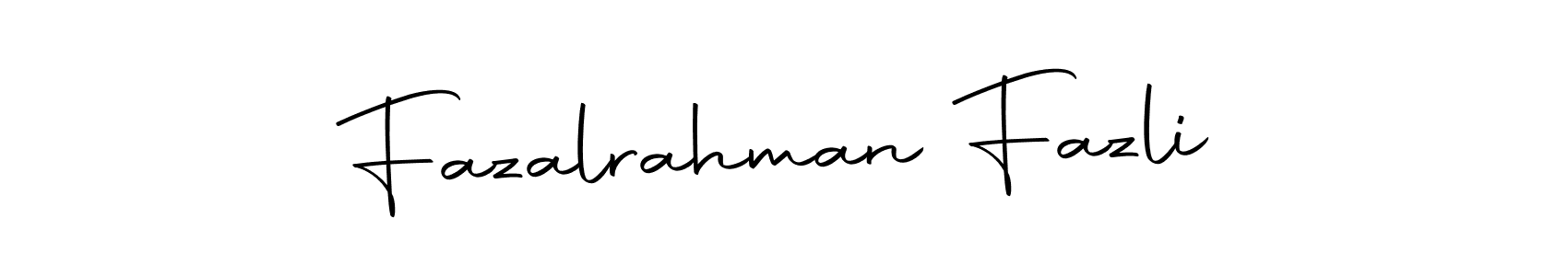 Design your own signature with our free online signature maker. With this signature software, you can create a handwritten (Autography-DOLnW) signature for name Fazalrahman Fazli. Fazalrahman Fazli signature style 10 images and pictures png