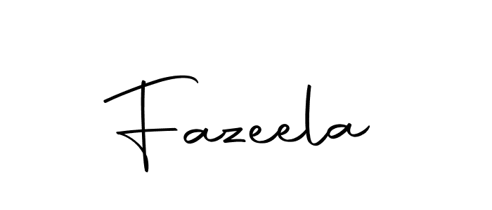 Make a beautiful signature design for name Fazeela. With this signature (Autography-DOLnW) style, you can create a handwritten signature for free. Fazeela signature style 10 images and pictures png