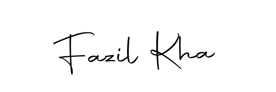 Use a signature maker to create a handwritten signature online. With this signature software, you can design (Autography-DOLnW) your own signature for name Fazil Kha. Fazil Kha signature style 10 images and pictures png