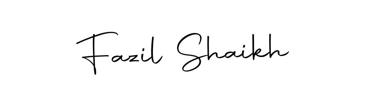 You should practise on your own different ways (Autography-DOLnW) to write your name (Fazil Shaikh) in signature. don't let someone else do it for you. Fazil Shaikh signature style 10 images and pictures png