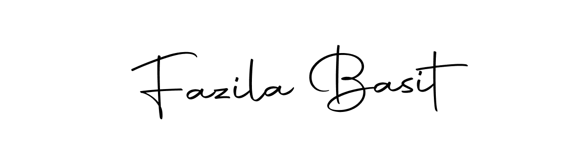 How to make Fazila Basit name signature. Use Autography-DOLnW style for creating short signs online. This is the latest handwritten sign. Fazila Basit signature style 10 images and pictures png