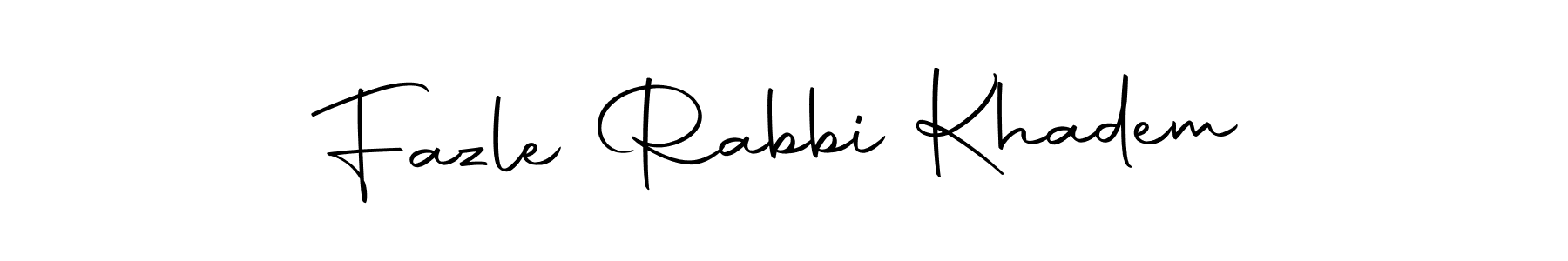 Make a short Fazle Rabbi Khadem signature style. Manage your documents anywhere anytime using Autography-DOLnW. Create and add eSignatures, submit forms, share and send files easily. Fazle Rabbi Khadem signature style 10 images and pictures png