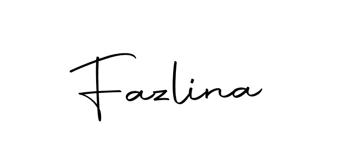 Design your own signature with our free online signature maker. With this signature software, you can create a handwritten (Autography-DOLnW) signature for name Fazlina. Fazlina signature style 10 images and pictures png