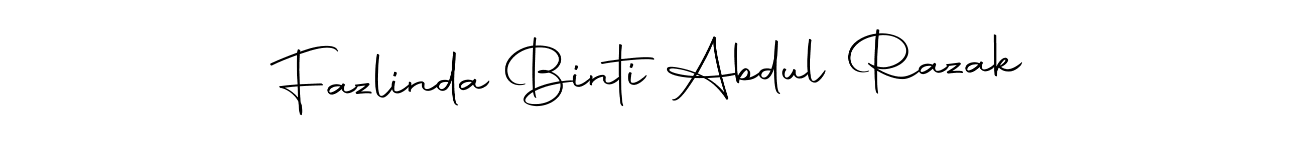 Make a beautiful signature design for name Fazlinda Binti Abdul Razak. With this signature (Autography-DOLnW) style, you can create a handwritten signature for free. Fazlinda Binti Abdul Razak signature style 10 images and pictures png