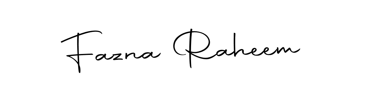 Make a short Fazna Raheem signature style. Manage your documents anywhere anytime using Autography-DOLnW. Create and add eSignatures, submit forms, share and send files easily. Fazna Raheem signature style 10 images and pictures png