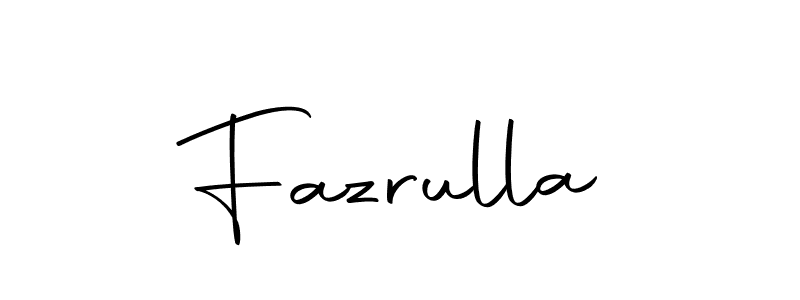 Create a beautiful signature design for name Fazrulla. With this signature (Autography-DOLnW) fonts, you can make a handwritten signature for free. Fazrulla signature style 10 images and pictures png