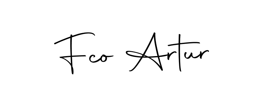 Make a beautiful signature design for name Fco Artur. Use this online signature maker to create a handwritten signature for free. Fco Artur signature style 10 images and pictures png