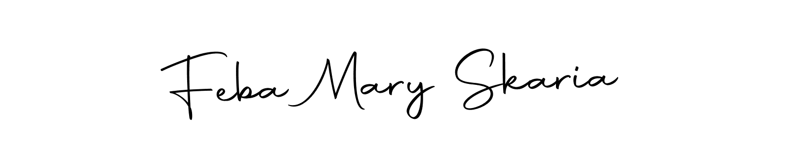 How to make Feba Mary Skaria name signature. Use Autography-DOLnW style for creating short signs online. This is the latest handwritten sign. Feba Mary Skaria signature style 10 images and pictures png
