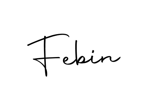 Febin stylish signature style. Best Handwritten Sign (Autography-DOLnW) for my name. Handwritten Signature Collection Ideas for my name Febin. Febin signature style 10 images and pictures png