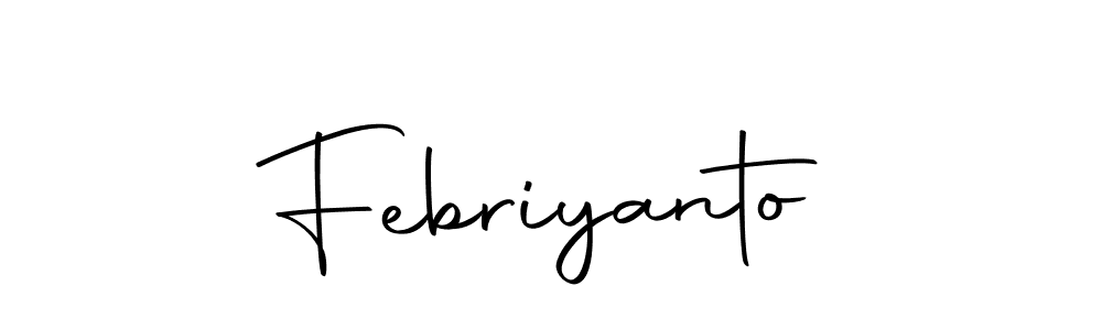 Create a beautiful signature design for name Febriyanto. With this signature (Autography-DOLnW) fonts, you can make a handwritten signature for free. Febriyanto signature style 10 images and pictures png