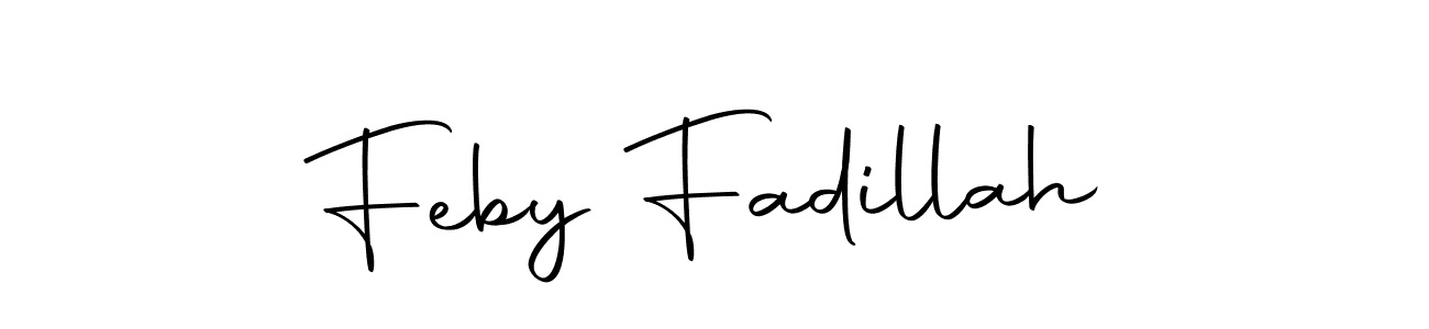 How to make Feby Fadillah name signature. Use Autography-DOLnW style for creating short signs online. This is the latest handwritten sign. Feby Fadillah signature style 10 images and pictures png
