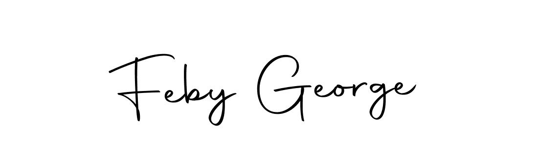 Design your own signature with our free online signature maker. With this signature software, you can create a handwritten (Autography-DOLnW) signature for name Feby George. Feby George signature style 10 images and pictures png