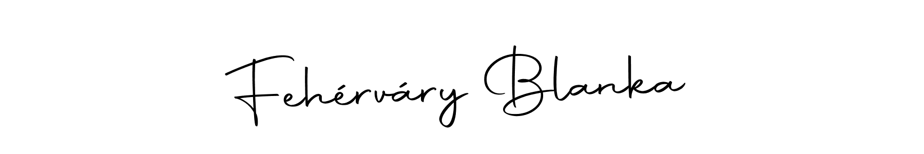 Design your own signature with our free online signature maker. With this signature software, you can create a handwritten (Autography-DOLnW) signature for name Fehérváry Blanka. Fehérváry Blanka signature style 10 images and pictures png
