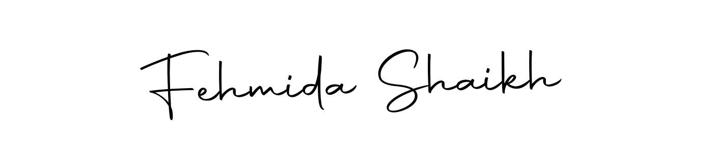 Make a beautiful signature design for name Fehmida Shaikh. With this signature (Autography-DOLnW) style, you can create a handwritten signature for free. Fehmida Shaikh signature style 10 images and pictures png