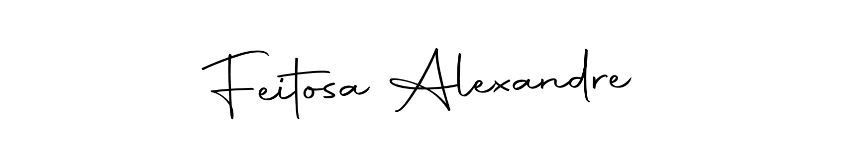 How to make Feitosa Alexandre name signature. Use Autography-DOLnW style for creating short signs online. This is the latest handwritten sign. Feitosa Alexandre signature style 10 images and pictures png