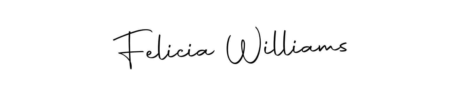 Make a beautiful signature design for name Felicia Williams. Use this online signature maker to create a handwritten signature for free. Felicia Williams signature style 10 images and pictures png